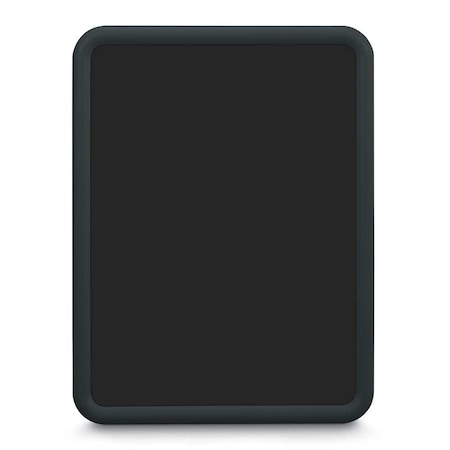 United Visual Products Corkboard, Single Door, Radius Frame, 36x36", Satin/Burgundy UV7002-SATIN-DBURGU